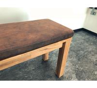 Cuscino Per Panchina 60-200x5 Cm In Similpelle Marrone Scuro