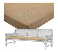 Cuscino per Panchina da Esterno Impermeabile 80% 110x40 120x40 110x50 140x60 120 130 150, Cuscini per Panca Interno, Spesso 5cm, Giardino, Patio, Cucina, Sala da Pranzo(Cachi,110x45 cm 43x18 in)