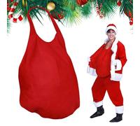 Cuscino per pancia con Babbo Natale, realistico, comodo e imbottito per la | Costume da Babbo Natale regolabile per Natale, gravidanza, feste a tema, foto, commedia, uomini e donne