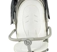 Cuscino per passeggino in cotone ventilato con retro antiscivolo per modelli globali, lavabile in lavatrice