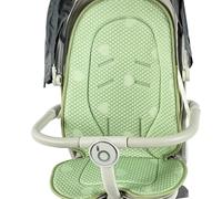 Cuscino per passeggino in cotone ventilato con retro antiscivolo per modelli globali, lavabile in lavatrice