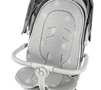 Cuscino per passeggino in cotone ventilato con retro antiscivolo per modelli globali, lavabile in lavatrice