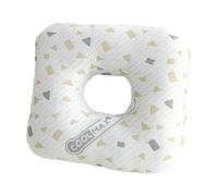 Cuscino per piercing a ciambella, cuscino in memory foam da 11,02 pollici, cuscino per il sonno con foro per le orecchie, per viaggi, aereo, auto, palestra, pisolino, posto di lavoro