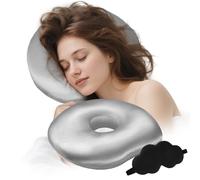 Cuscino Per Piercing Con Foro - Cuscino Per Orecchio con Foro per L'orecchio - Cuscino A Ciambella Per Chi Dorme Sul Fianco - Piercing Pillow per Alleviare il Dolore all'orecchio (Grigio)