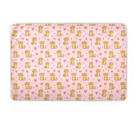 Cuscino per pipì Happy Valentines Cartoon leopardo rosa addestramento vasino impermeabile lavabile cuscini per culla di ricambio per bambini adulti animali domestici, 132 cm L x 86 cm L