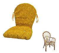 Cuscino per poltrona sedia big sole in vimini e bambù fantasia senape