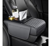 Cuscino per Scatola bracciolo per Auto per Kia Rio 2017 2018 2019,Pelle Auto Bracciolo Pad Console Centrale Bracciolo Protezione Cuscino,Grey