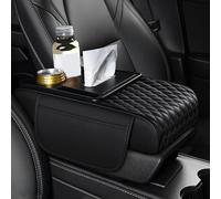 Cuscino per Scatola bracciolo per Auto per Kia Rio 2017 2018 2019,Pelle Auto Bracciolo Pad Console Centrale Bracciolo Protezione Cuscino,Black