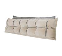 Cuscino per schienale, 200 cm, letto a 2 strati, cuscino da lettura per letto e divano, spessore 8,5 kg, schienale in cotone PP ad alta densità, per uomini e donne, beige