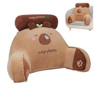 Cuscino per schienale - Cuscino da lettura del | Cuscino da comodino capybara in peluche con braccioli | Morbido e delicato cuscino in peluche per divano, soggiorno, sala d'auto,
