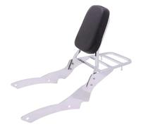 Cuscino Per Schienale Posteriore Moto Con Portapacchi Per Yamaha V-Star XVS650 Per Custom 1996-2017 Per Sissy Bar Passeggero Motocicletta Passeggero Poggiaschiena(Argento)