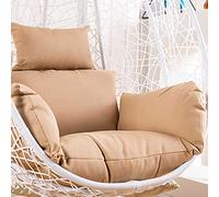 Cuscino per sedia a dondolo， Cuscino for cesto sospeso ultra spesso da 8 pollici, resistente al sole estivo(Khaki)