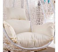 Cuscino per sedia a dondolo， Cuscino for cesto sospeso ultra spesso da 8 pollici, resistente al sole estivo(Beige)