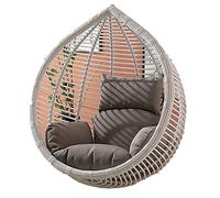 Cuscino per sedia a dondolo， Cuscino for cesto sospeso ultra spesso da 8 pollici, resistente al sole estivo(Grey)