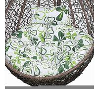 Cuscino per sedia a dondolo， Cuscino for sedia a cestino, spesso, con amaca sospesa e fodera lavabile(Butterfly)