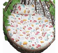 Cuscino per sedia a dondolo， Cuscino for sedia a cestino, spesso, con amaca sospesa e fodera lavabile(Car)