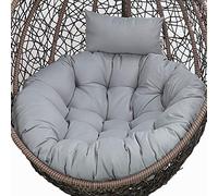 Cuscino per sedia a dondolo， Cuscino for sedia a cestino, spesso, con amaca sospesa e fodera lavabile(Grey)
