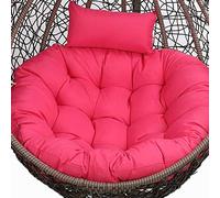 Cuscino per sedia a dondolo， Cuscino for sedia a cestino, spesso, con amaca sospesa e fodera lavabile(Rose Red)