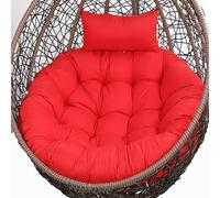 Cuscino per sedia a dondolo, Cuscino for sedia a dondolo sospeso da esterno, cuscino spesso, fodera lavabile Cuscino for sedia a dondolo sospesa for giardino, sostituzione del tappetino for sedia(Red)