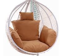 Cuscino per sedia a dondolo， Cuscino for sedia in rattan con fodera staccabile, cuscini for mobili da giardino, amaca(Maroon)