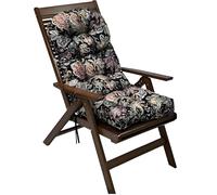 Cuscino per Sedia A Dondolo da Giardino Waterproof Cuscino Imbottito Antiscivolo con Schienale Alto per Interni Ed Esterni(Style13)