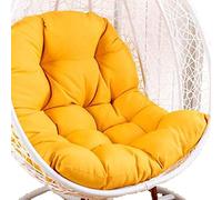 Cuscino per sedia a dondolo, Solo cuscino for sedia sospesa grande altalena, cuscino for sedia amaca da giardino durevole resistente al sole, cuscino for sedia dalla trama fresca for l'estate(Yellow)