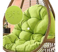 Cuscino per sedia a dondolo, Solo cuscino for sedia sospesa grande altalena, cuscino for sedia amaca da giardino durevole resistente al sole, cuscino for sedia dalla trama fresca for l'estate(Green)
