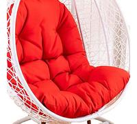 Cuscino per sedia a dondolo, Solo cuscino for sedia sospesa grande altalena, cuscino for sedia amaca da giardino durevole resistente al sole, cuscino for sedia dalla trama fresca for l'estate(Red)