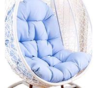 Cuscino per sedia a dondolo, Solo cuscino for sedia sospesa grande altalena, cuscino for sedia amaca da giardino durevole resistente al sole, cuscino for sedia dalla trama fresca for l'estate(Blue)