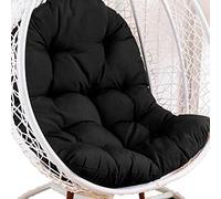 Cuscino per sedia a dondolo, Solo cuscino for sedia sospesa grande altalena, cuscino for sedia amaca da giardino durevole resistente al sole, cuscino for sedia dalla trama fresca for l'estate(Black)