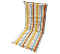 Cuscino per sedia a spalla alta con aletta riga arancio 112x48 cm Arancio