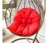 Cuscino per Sedia a Uovo Pendente Premium, Cuscino per Seduta Extra-Spesso per Esterni/Interni, Resistente all'Acqua per Patio, Giardino, Bordo Piscina E Sedi Rattan (Red 39)