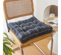 Cuscino per Sedia con Lacci Singolo Cuscino Spesso per Sedie da Pranzo Antiscivolo In Velluto A Coste Quadrato da Giardino Patio 17" X 17" (Modello G)
