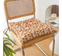 Cuscino per Sedia con Lacci Singolo Cuscino Spesso per Sedie da Pranzo Antiscivolo In Velluto A Coste Quadrato da Giardino Patio 17" X 17" (Modello J)