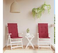 Cuscino per sedia con schienale alto, materiale in poliestere impermeabile e imbottitura in morbida fibra di schiuma, design antiscivolo con corde e cinghia posteriore, ideale