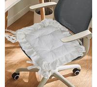 Cuscino per sedia con volant, stampa floreale, morbido, multiuso, con lacci, per
