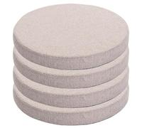 Cuscino per sedia, Cuscini di seduta rotondi da pavimento 4 pezzi, cuscino for sedia antiscivolo in spugna ad alta densità 45D con rivestimento rimovibile for mobili interno, giardino(11,50cm)