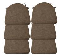 Cuscino per Sedia Cuscini per Sedia da Giardino, Ferro di Cavallo Antiscivolo semicircolare con Nastri per Interno Esterno casa Ufficio Cucina Coffee,6 Pack