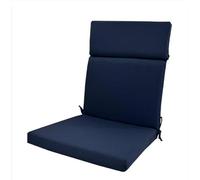 Cuscino per sedia da esterno con schienale alto, cuscino per sedile da patio impermeabile e resistente allo sbiadimento con rivestimento rimovibile lavabile in lavatrice e cinghie(G,Thickness 3cm)