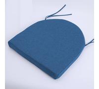 Cuscino per sedia da pranzo a forma di U, spesso, antiscivolo, 3/5/8 cm, per casa, cucina e patio, 48 x 48 x 8 cm, blu scuro, comodo ed elegante cuscino per sedia