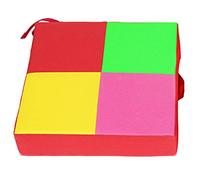 Cuscino per sedia da pranzo per bambini, colore a contrasto, lavabile, con fibbia di sicurezza regolabile