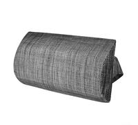 Cuscino per sedia da salotto in tessuto rinfrescante con cinghia regolabile per un maggiore comfort durante il relax (nero e grigio)