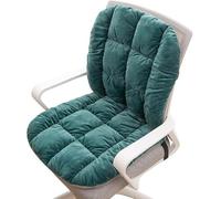 Cuscino per Sedia da scrivania per Lunghe sedute, Grazioso Schienale da Ufficio in Peluche con Lacci, per dormitorio, per Interni ed Esterni (Verde Scuro)