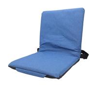 Cuscino per Sedia da Stadio Pieghevole Portatile per Esterni Comoda Sedia da Tribuna Regolabile con Supporto per la Schiena per la Pesca in Campeggio Tessuto in PVC Blu Acciaio