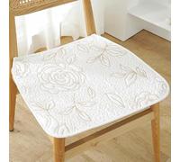 Cuscino per sedia in cotone leggero, con lacci, antiscivolo, traspirante, sottile, per ufficio e sala da pranzo, lavabile in lavatrice, adatto per tutte le stagioni (#8,45 x 45 cm)