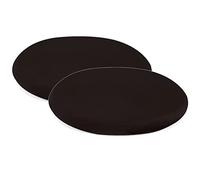 Cuscino per Sedia in Memory Foam, Rotondo, Morbido e Traspirante, Rimovibile, per sgabelli da Pranzo e da Ufficio, Adatto a sedie da Studente, Nero (2 Pezzi), 28 cm/11 Pollici