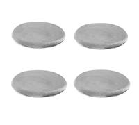Cuscino per Sedia in Memory Foam, Rotondo, Morbido e Traspirante, sfoderabile, per Sedia da Pranzo o Ufficio, Confezione da 4 Pezzi, Grigio, 38 cm/15 Pollici.