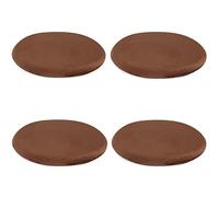 Cuscino per Sedia in Memory Foam, Rotondo, Traspirante e Morbido, Rimovibile, Ideale per Sedia da Pranzo, Ufficio o per Studenti (4 Pezzi), 28 cm/11 Pollici, Marrone