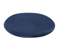 Cuscino per Sedia in Memory Foam, Rotondo, Traspirante e Morbido, Rimovibile, Ideale per sedie da Pranzo e da Ufficio, per Studenti, Blu Navy (38 cm, 1 Pezzo)