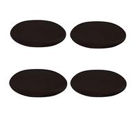 Cuscino per Sedia in Memory Foam, Rotondo, Traspirante e Morbido, Rimovibile, per sedie da Sala da Pranzo e da Ufficio, Nero (4 Pezzi), 28 cm/11 Pollici
